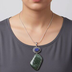 Large Sajen Offerings Labradorite Druzy Pendant